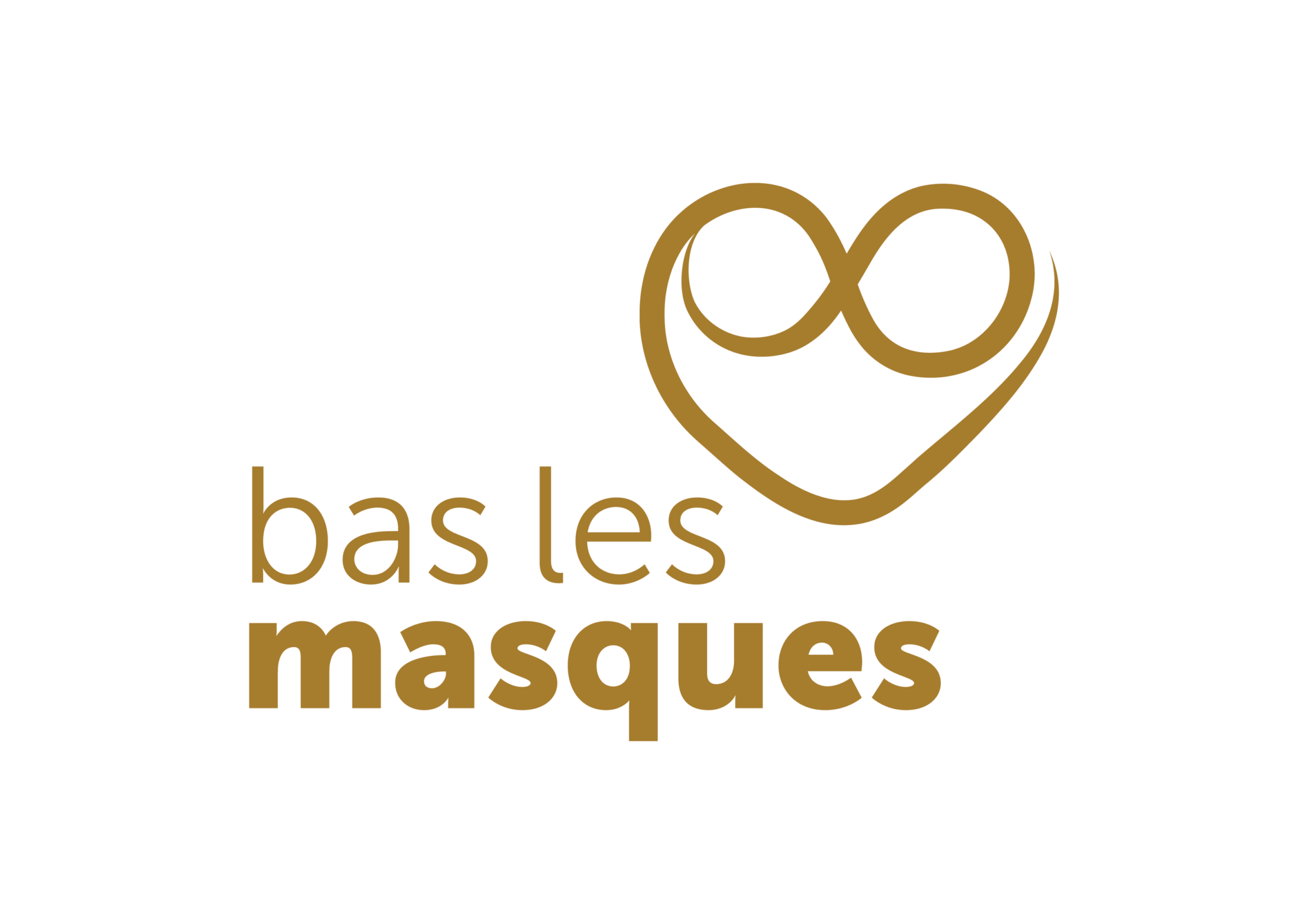 bas les masques new logo vertical deep gold (birthday)